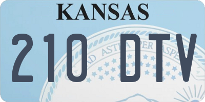 KS license plate 210DTV