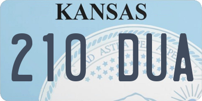KS license plate 210DUA