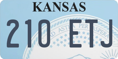 KS license plate 210ETJ