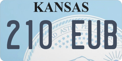 KS license plate 210EUB