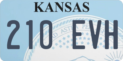 KS license plate 210EVH