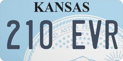 KS license plate 210EVR