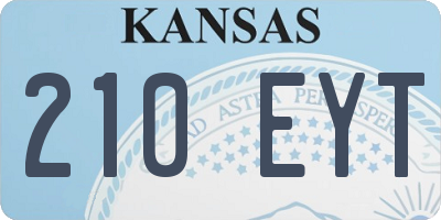 KS license plate 210EYT