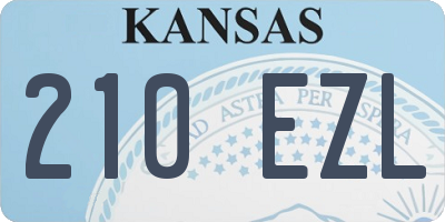 KS license plate 210EZL