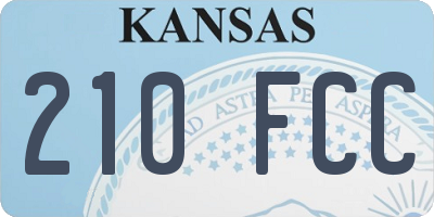 KS license plate 210FCC