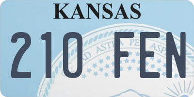 KS license plate 210FEN