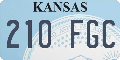 KS license plate 210FGC
