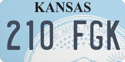 KS license plate 210FGK