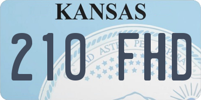 KS license plate 210FHD