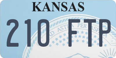 KS license plate 210FTP
