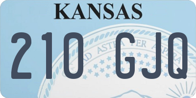 KS license plate 210GJQ