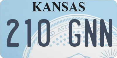 KS license plate 210GNN