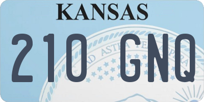 KS license plate 210GNQ