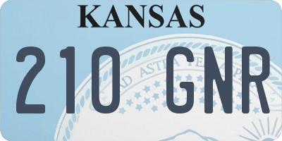 KS license plate 210GNR