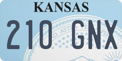 KS license plate 210GNX