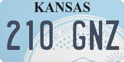 KS license plate 210GNZ