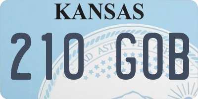 KS license plate 210GOB
