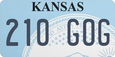 KS license plate 210GOG