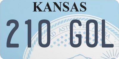 KS license plate 210GOL