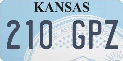 KS license plate 210GPZ