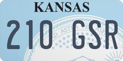 KS license plate 210GSR