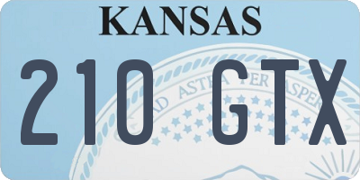 KS license plate 210GTX