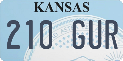 KS license plate 210GUR