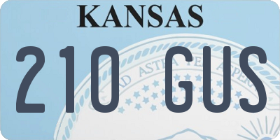 KS license plate 210GUS
