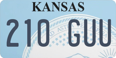 KS license plate 210GUU