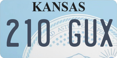 KS license plate 210GUX