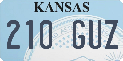 KS license plate 210GUZ