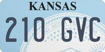 KS license plate 210GVC