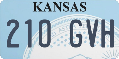 KS license plate 210GVH
