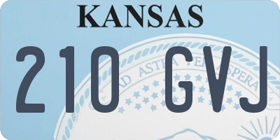 KS license plate 210GVJ