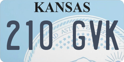 KS license plate 210GVK
