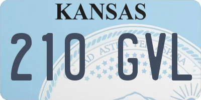 KS license plate 210GVL