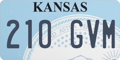 KS license plate 210GVM