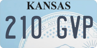 KS license plate 210GVP