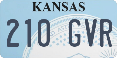 KS license plate 210GVR