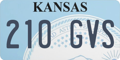 KS license plate 210GVS
