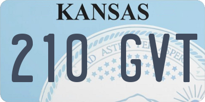 KS license plate 210GVT