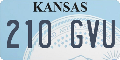 KS license plate 210GVU