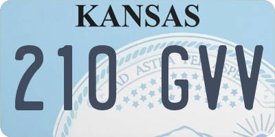 KS license plate 210GVV