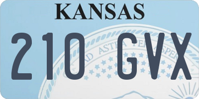 KS license plate 210GVX