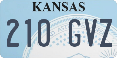 KS license plate 210GVZ