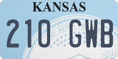 KS license plate 210GWB