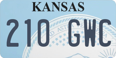 KS license plate 210GWC