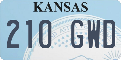 KS license plate 210GWD