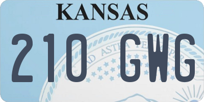 KS license plate 210GWG