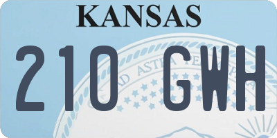 KS license plate 210GWH